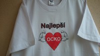 Tričko NAJLEPŠÍ OCKO biele s potlačou XXL